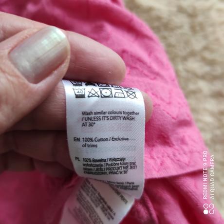 Ružová bavlnená blúzka/košeľa, f&f,36 / s