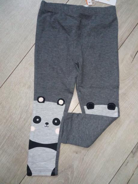 Dievčenské sivé legíny panda (24-30 mes.), fagottino,92