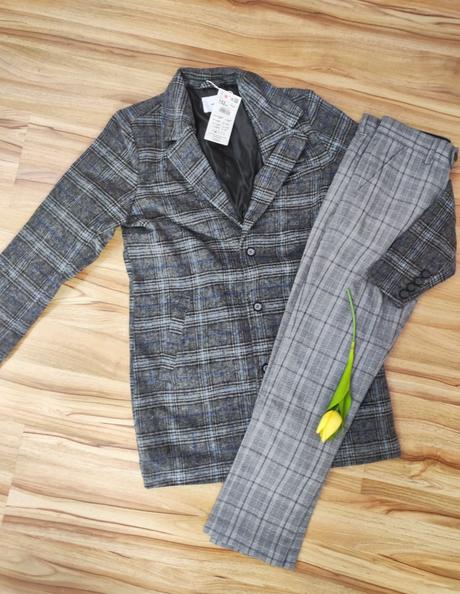 Elegantný karovany kabát reserved, reserved,152 / 158 / 164