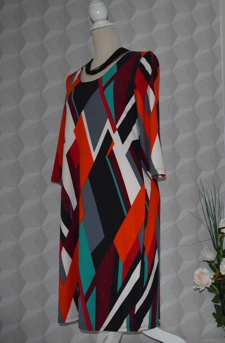 Farebné šaty rovi, veľ.xl, xl