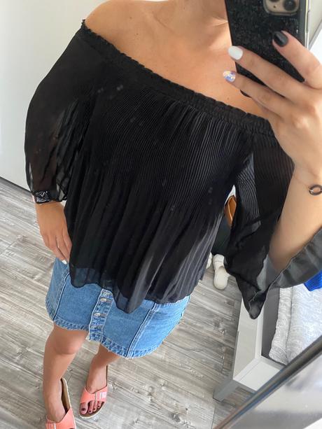 Blúzka bez ramienok cez plecia, reserved,s