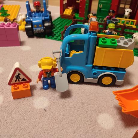 Lego duplo farma, veterinár, dom, stavebné stroje, 
