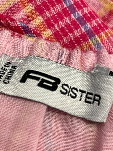 Ružové kockované šaty fb sister (s), s