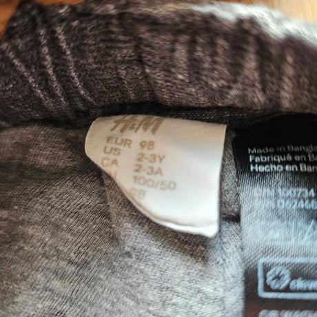 2xzateplené menčestrové nohavice h&m, h&m,98
