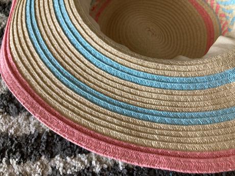 Pásikavý slamený klobúk 128/146, reserved,134