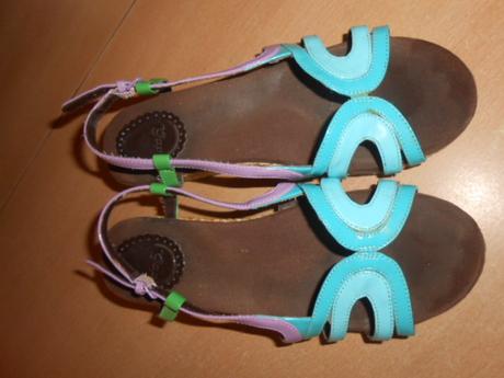 Dámske sandálky tyrkysovo-fialové, american eagle,35