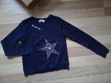 Tmavomodra mikinka, h&m,152