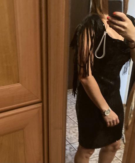 Krasne štýlové flitrove saty planét paris, m