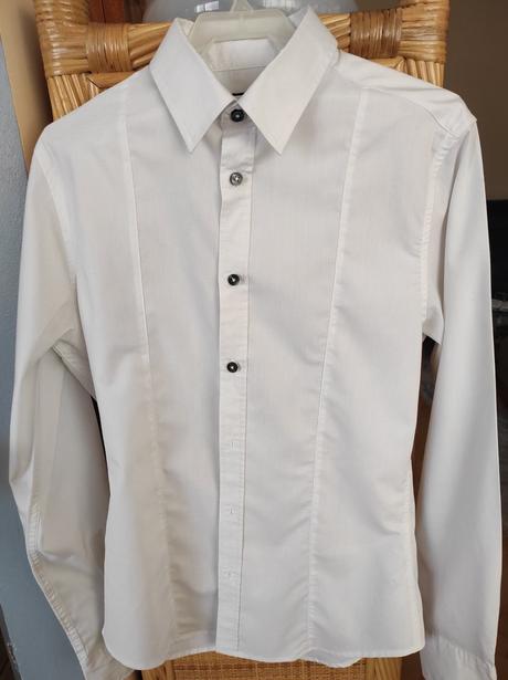Košeľa biela zúžený strih- veľmi dobrý stav, s
