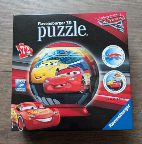 Blesk mcqueen 3d puzzle guľa 13cm, 