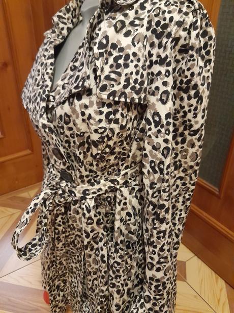 Krásny leopardí trenčkot, new look,46
