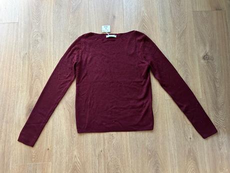 Bordový svetrík s kamienkami, reserved,36 / s