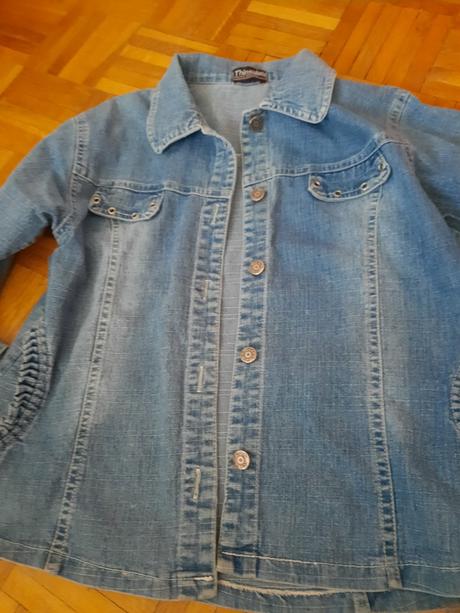 Dievčenská rifľová košeľa/ sako, 158