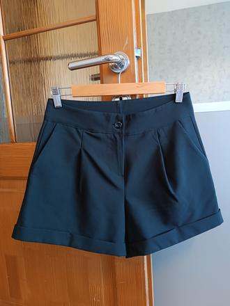 Tesilové kraťasy s vysokým pásom, 36