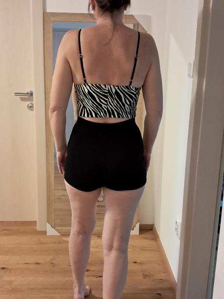 Zebrovaný crop top zara veľkosť m, zara,m