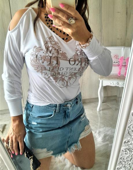 Tričko s otvormi na pleciach-s/m, s