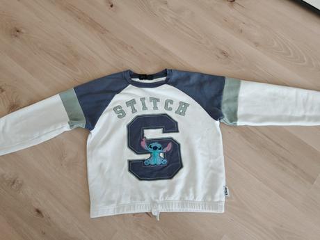 Biela mikina stich 140 -152, bavlna, 