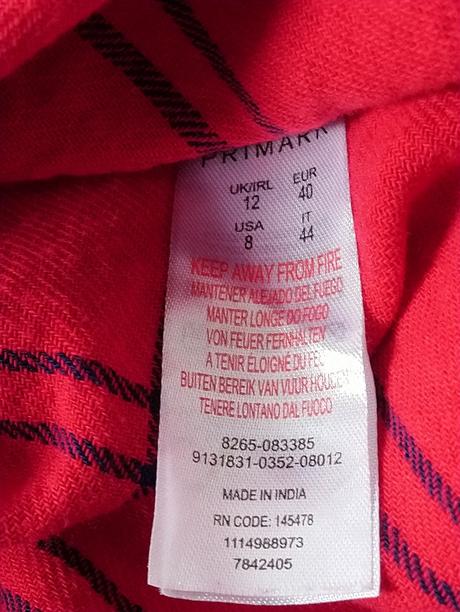 Dámska červená košeľová blúzka, primark, veľ. m/l, primark,l