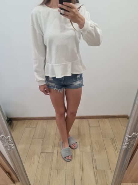 Peplum mikina, zara,36