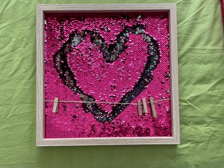 Nastenka flitrova, ruziva 33,5x33,5 cm, 