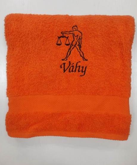 Osuška s textom váhy,
