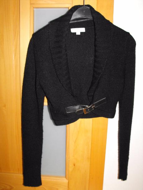 Čierne úpletové bolerko halens, 34