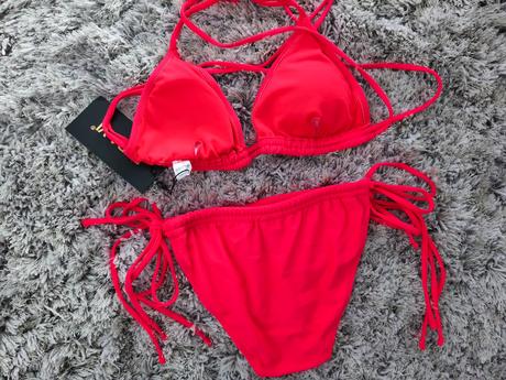 Vystužené plavky červené., l / xxl