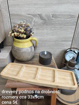 Drevený podnos na drobnosti,