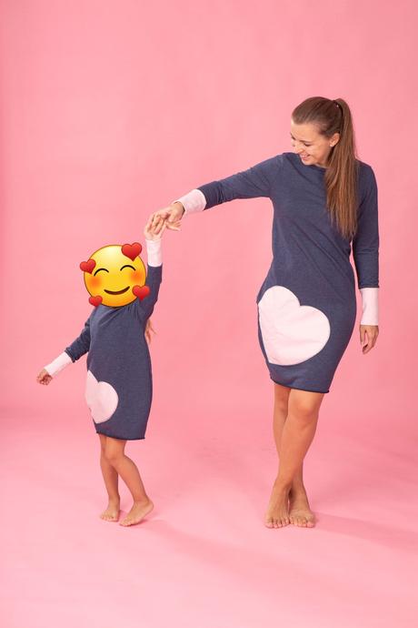 Teplakove šaty mama a dcera- m/110, 110