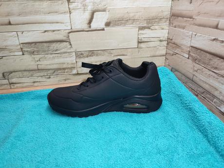 Skechers 38 - dámske čierne kožené topánky, skechers,38