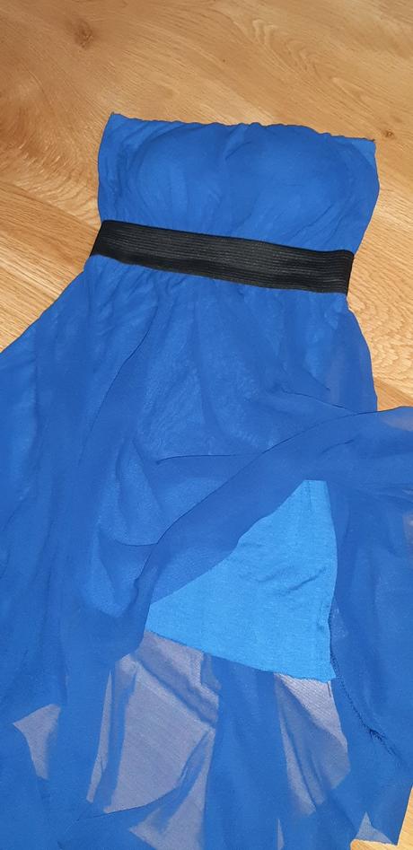 Modré letné šaty, s