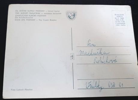 Stará pohľadnica štátne kúpele piešťany, 