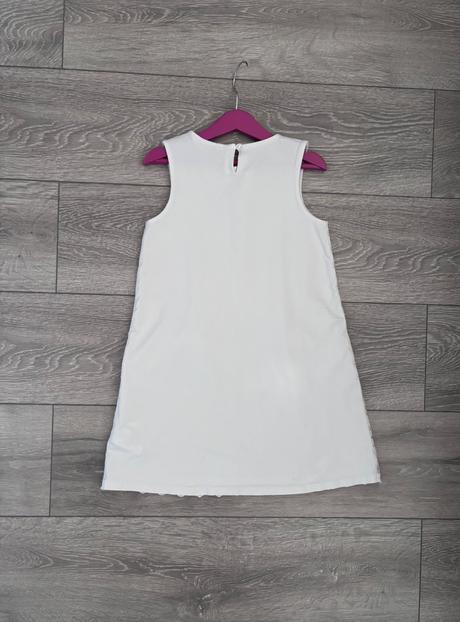 Biele bavlnené letné šaty s čipkou h&m 122 /128, h&m,128