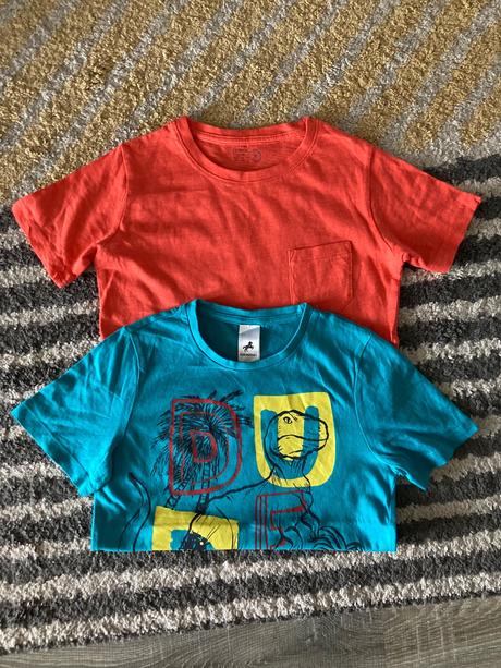 Tričká červené a dino, lindex,128