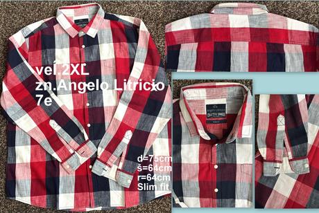 Pánska košeĺa,veĺ.2xl, 45-46, zn.angelo litrico, xxl