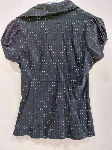 Čierna košieľka s bielymi bodkami, orsay,36