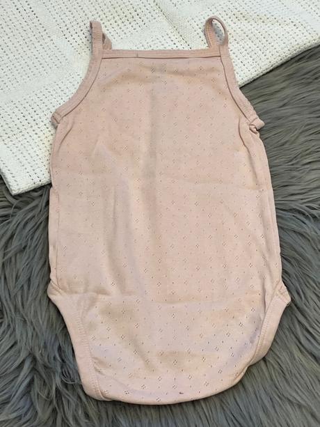 Dievčenské body s mašličkou ružové h&m (74), 74