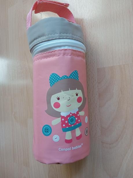 Ružový termoobal na fľašu, canpol babies