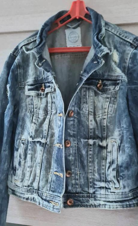 Riflová bunda bershka, bershka,m