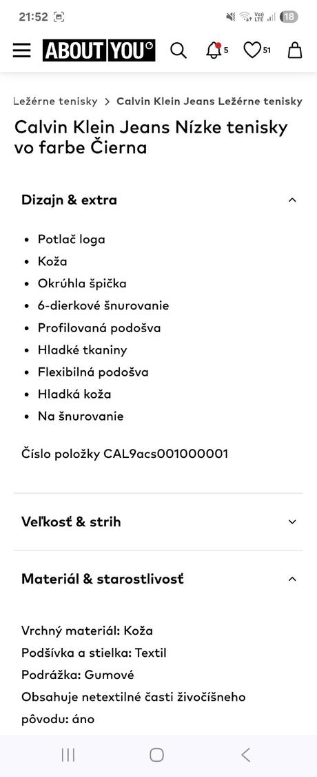 Tenisky calvin klein 37, 37