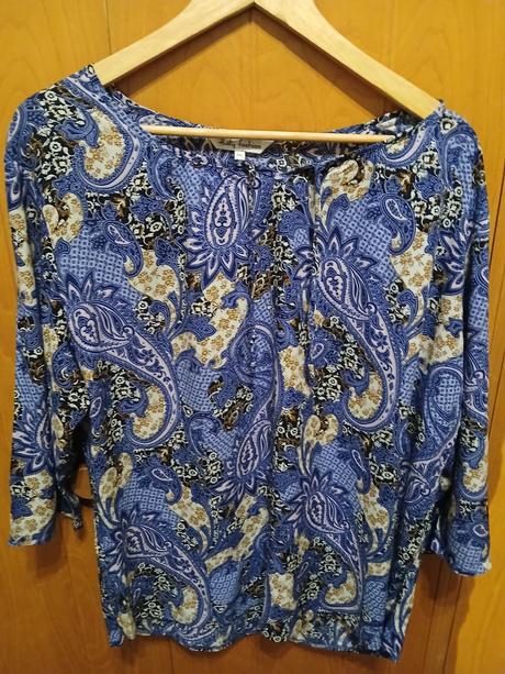 Modrá blúzka, baty fashion,xxl