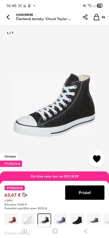 Converse tenisky 1x obute, converse,36 / 37