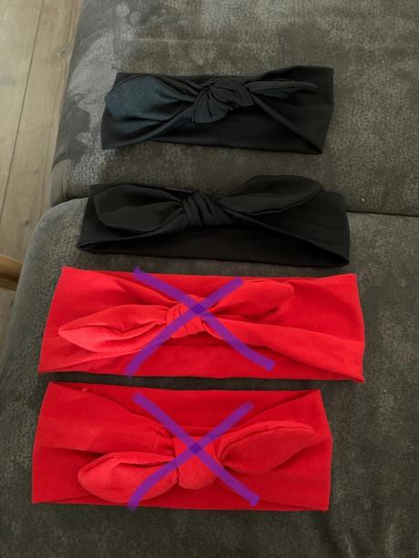 Čelenky mama a dcéra červene a čierne, 