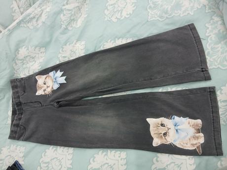 Široké nohavice/rifle, h&m,128