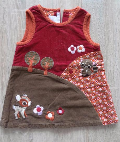 Menčestrovo-zamatové šatičky, h&m,68