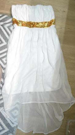 Sexi pružné biele šaty so spodnicou xs/m, m