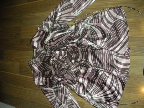 Nenosená saténová tehu blúzka s/m - pc29e, ad style,s