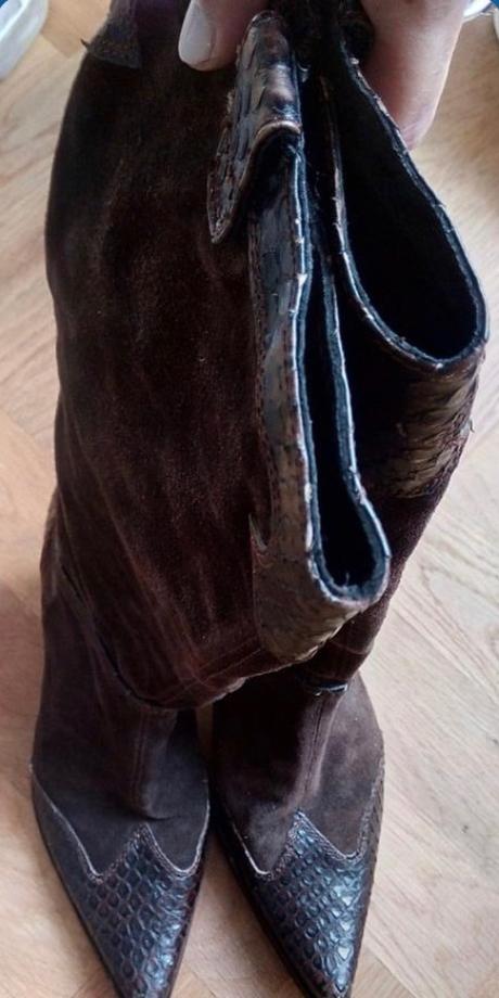 Hnedé kožené čižmy bruno premi 37, 37