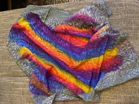 Dúhový pestrofarebný šál/šatka, camaieu