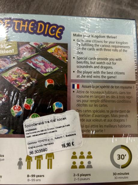 Haba spolocenska hra kráľ kociek,